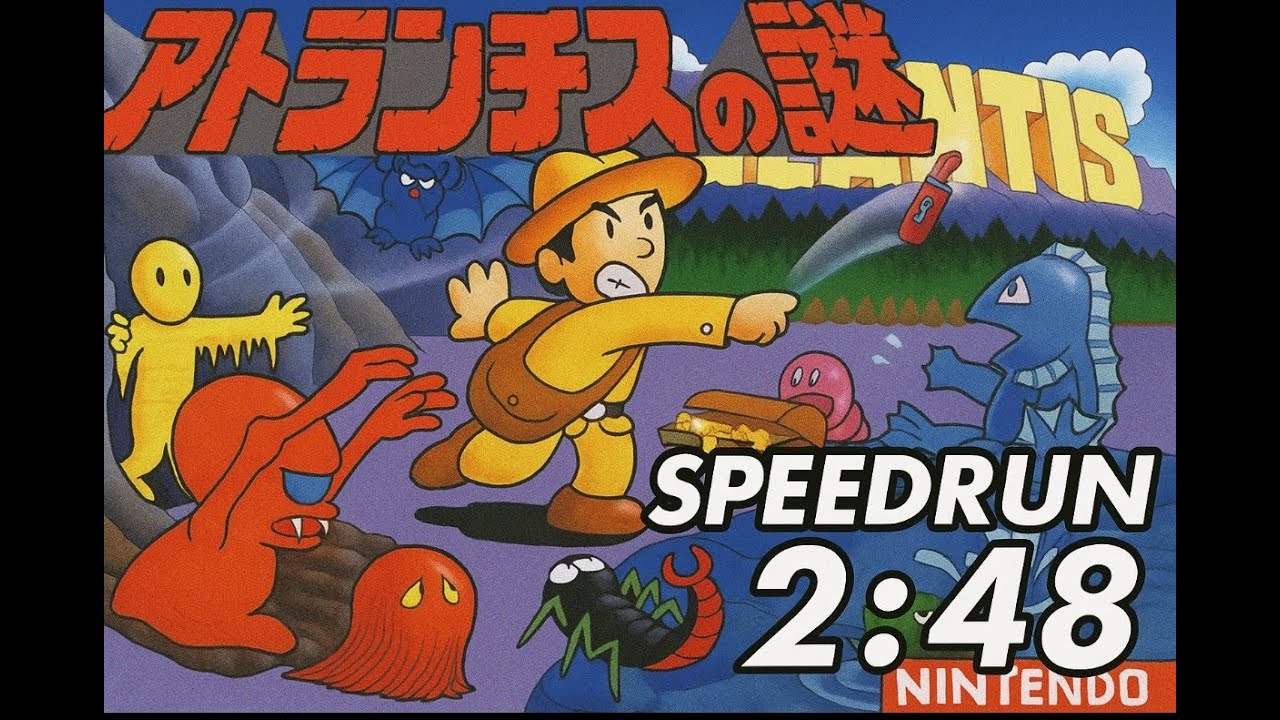 Atlantis No Nazo NES Speedrun in 2:48.00