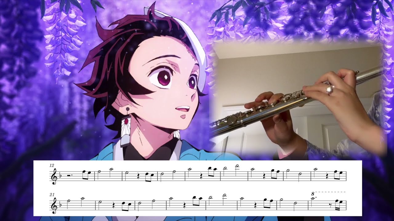 Kamado Tanjiro no Uta (Demon Slayer) - Flute Cover with sheet music
