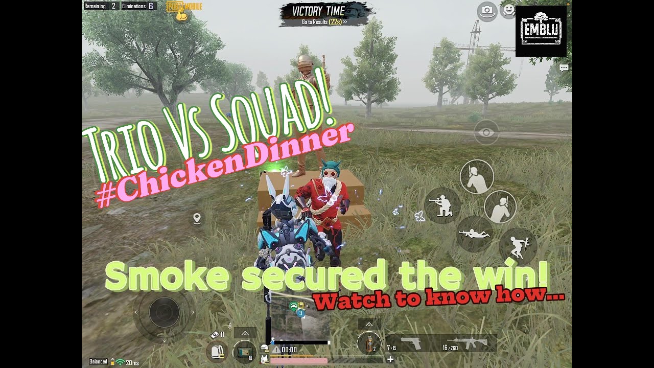 Trio vs Squad | Smoke Grenades Won Us the Chicken Dinner [PUBG MOBILE]