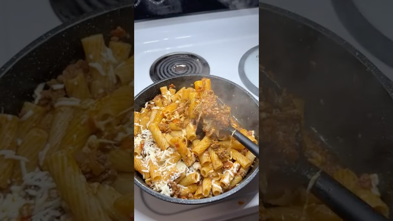 Pasta con carne molida