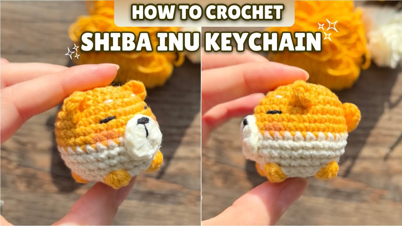 How To Crochet Mini Shiba Inu Dog Amigurumi Keychain FREE Tutorial