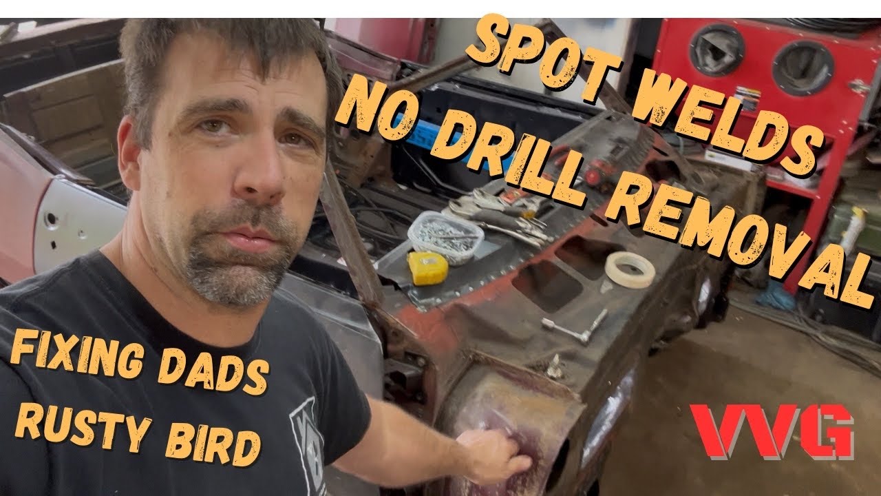 No drill technique for removing spot welds, cowl repair Firebird or Camaro nova