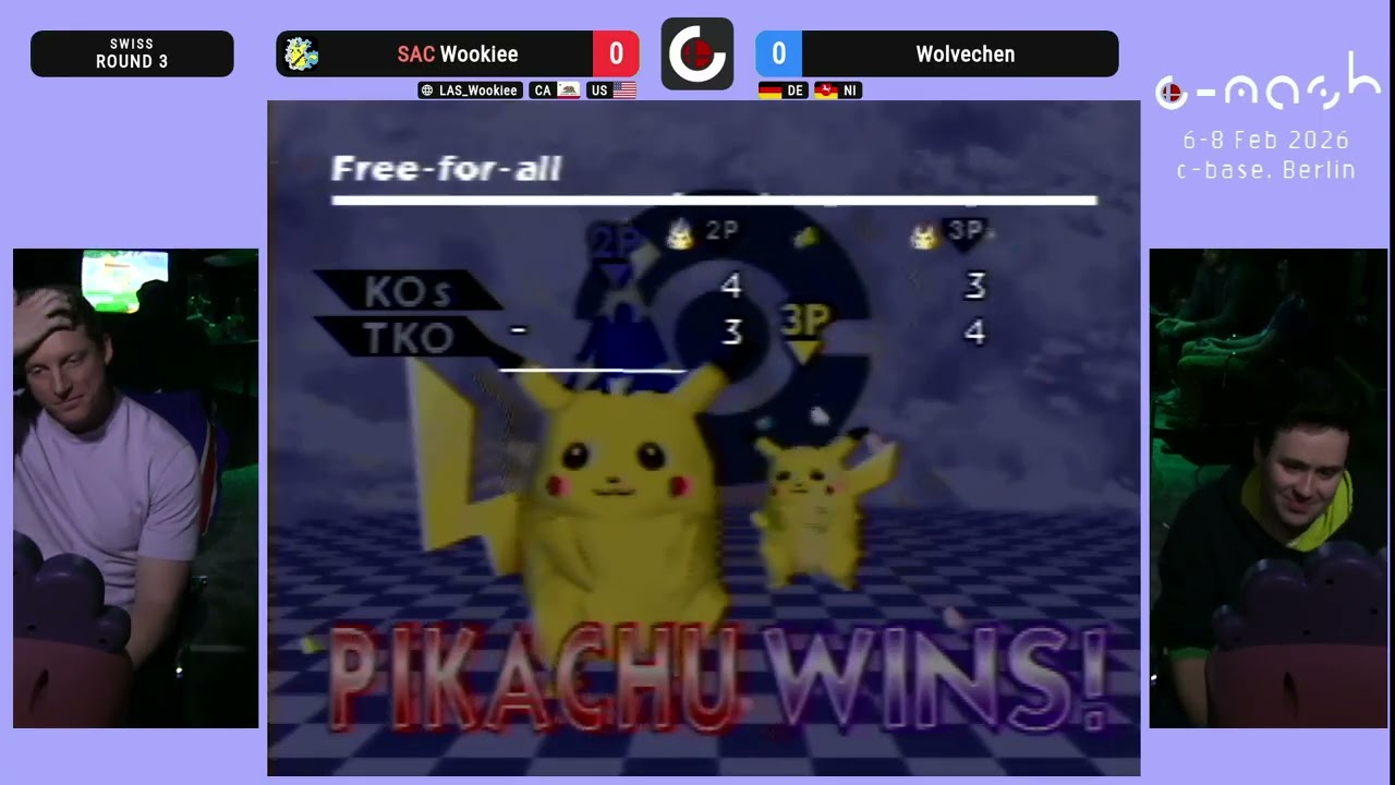 c-mash 2026 Swiss R4 | Wookie (Pikachu) vs Wolvechen (Pikachu) | Super Smash Bros. (N64)