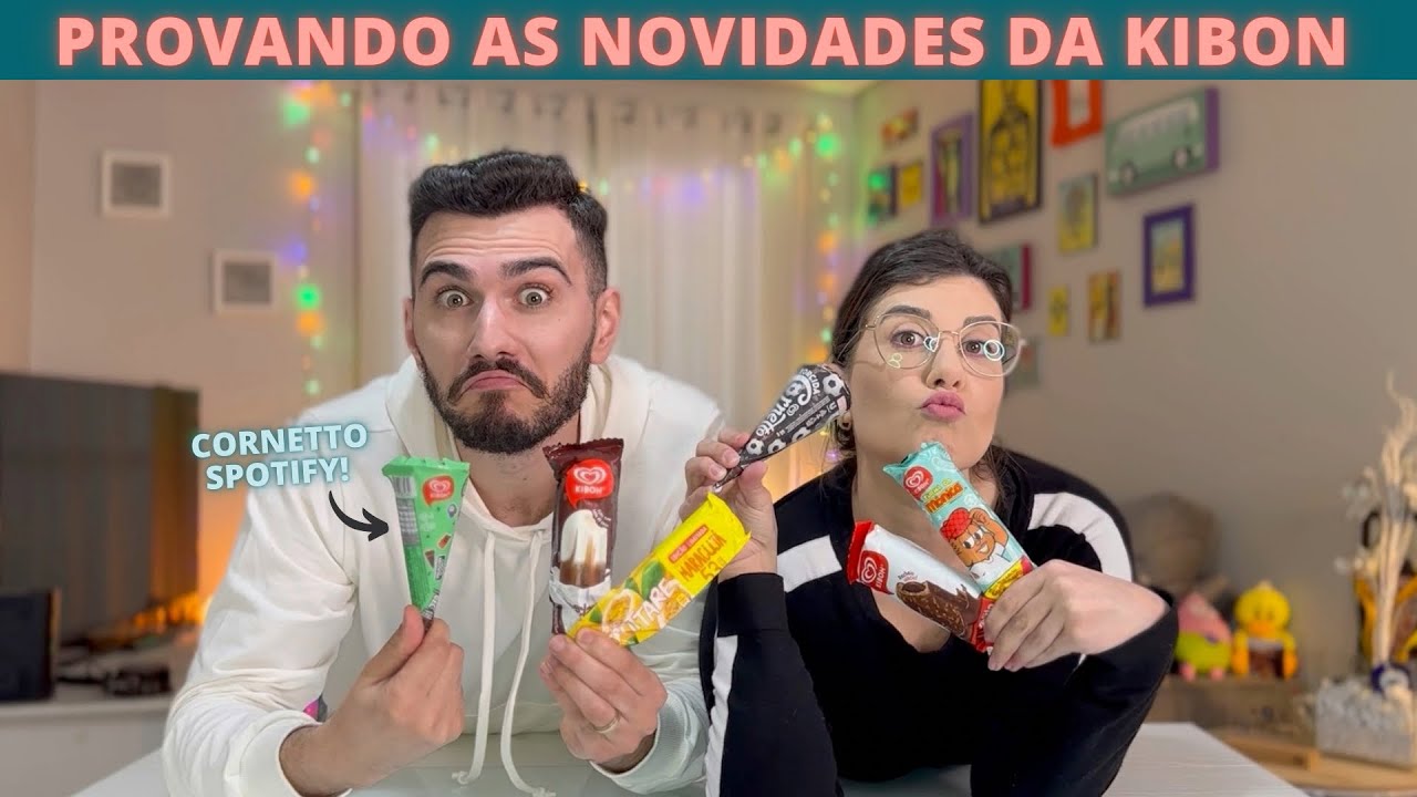 Experimentando as NOVIDADES da KIBON | Tablito Max Avelã, Cornetto Spotify e Mais 🔥