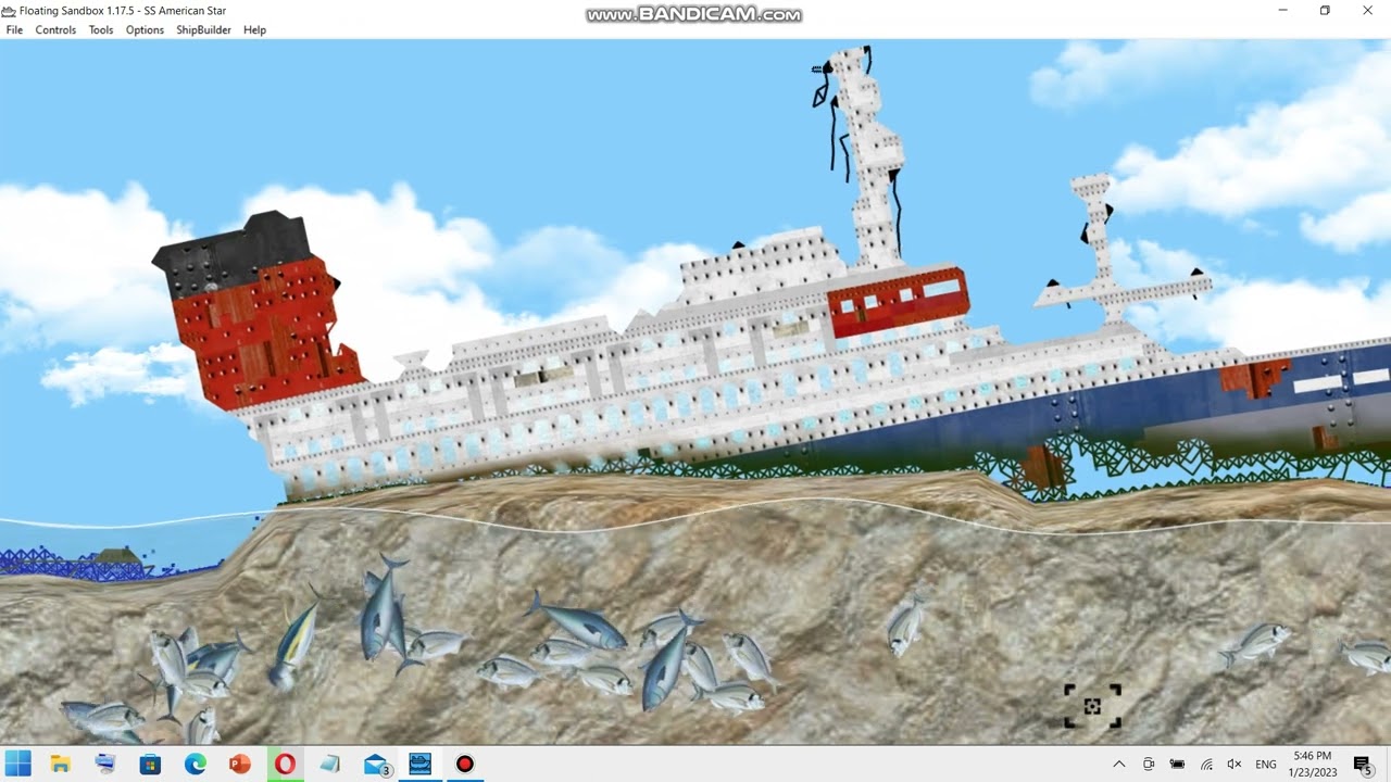 SS American Star Wreck in Floating Sandbox (1994-2007)