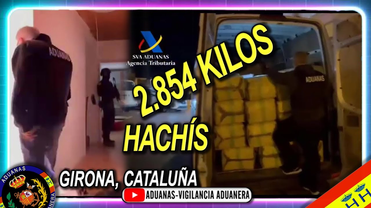 2.854 Kilos de hachís y 864 plantas de marihuana, Santa Margarida, Cataluña, GRI - Aduanas SVA