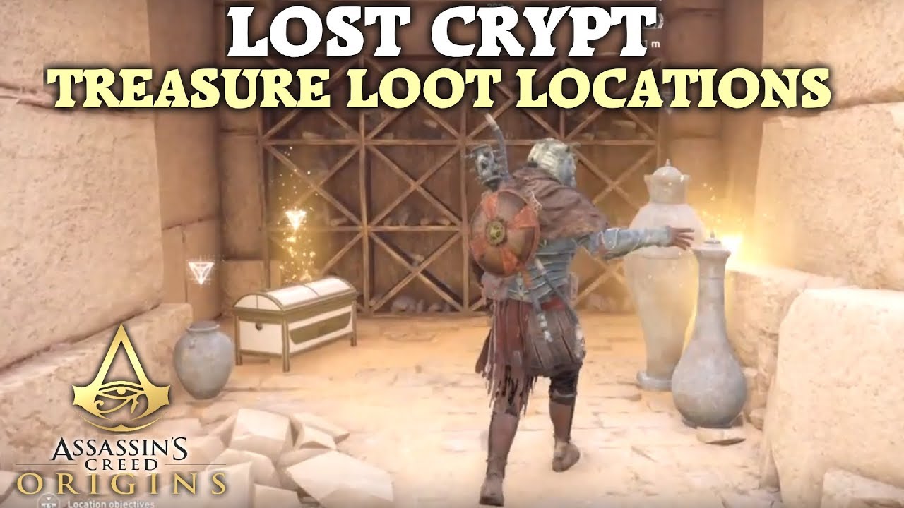 Assassin's Creed Origins - Lost Crypt - Treasure Loot Locations - Lake Mareotis