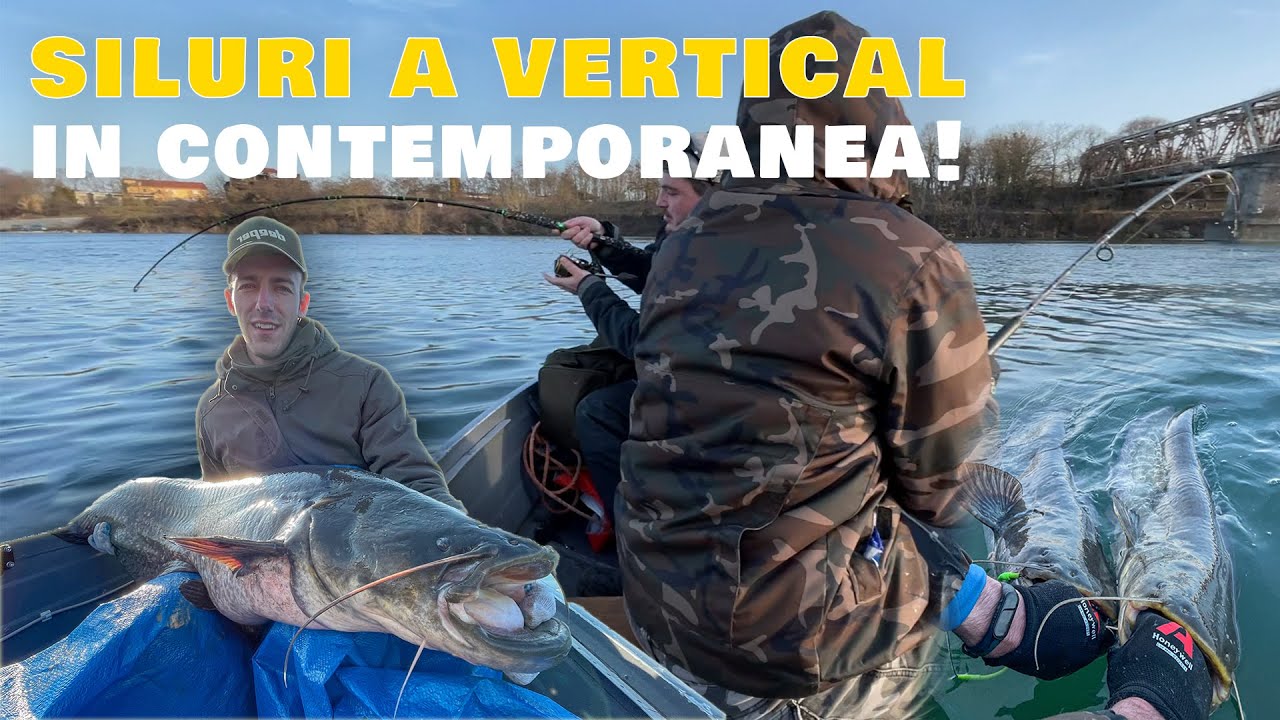 TRE SILURI A VERTICAL con doppia cattura in CONTEMPORANEA!! (MANGIATE IN DIRETTA!) 😱