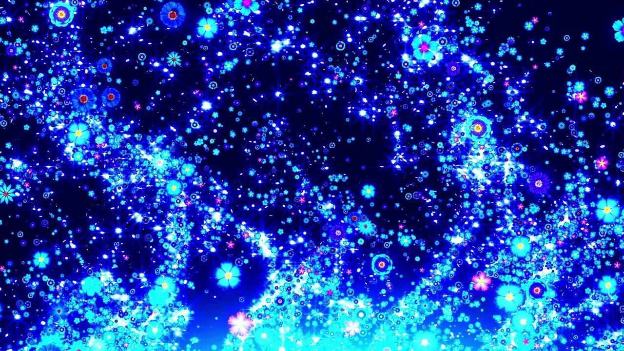 4K Screensaver | Blue Flowers Flow – Shimmering Floral Background | 8 Hours (4K 60FPS, No Sound)
