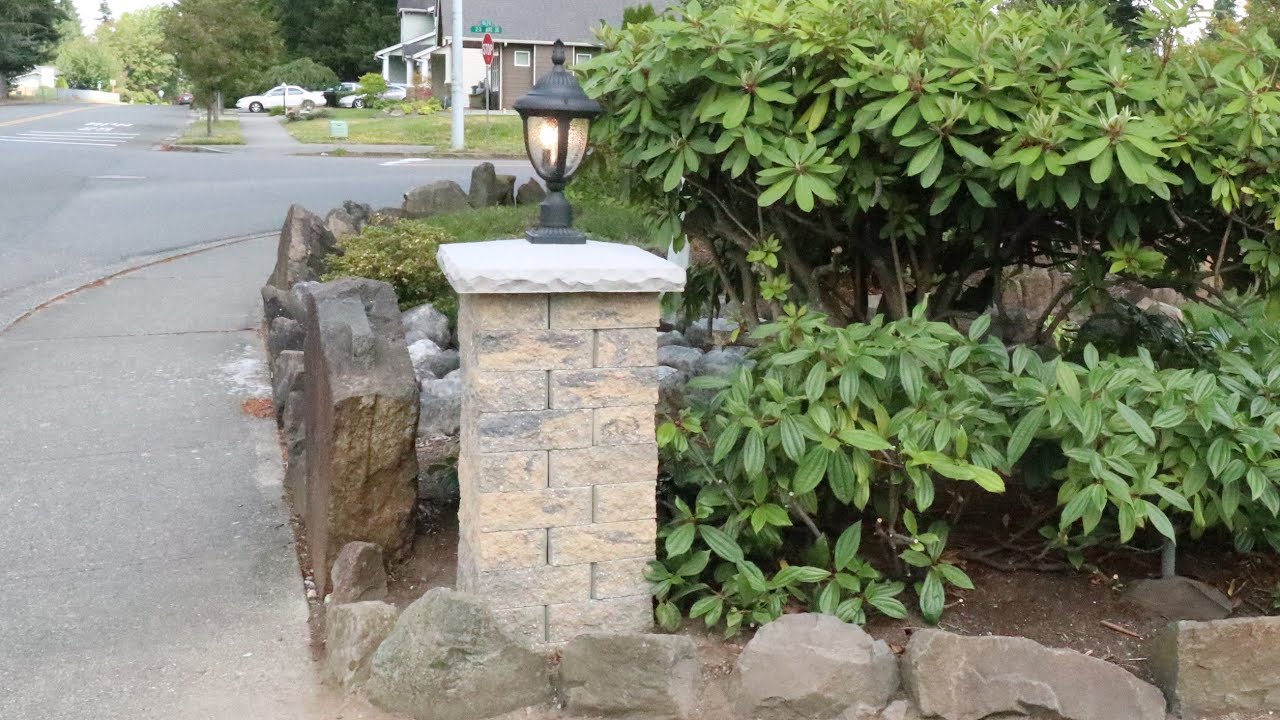 Constructing Driveway Light Columns