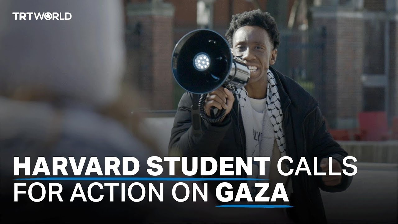 Harvard student urges action on Gaza