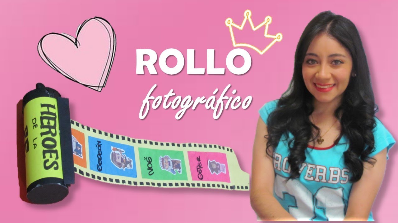 📸 Como hacer un CARRETE/ROLLO FOTOGRAFICO 🎞( manualidades 2020) - Paola Mora