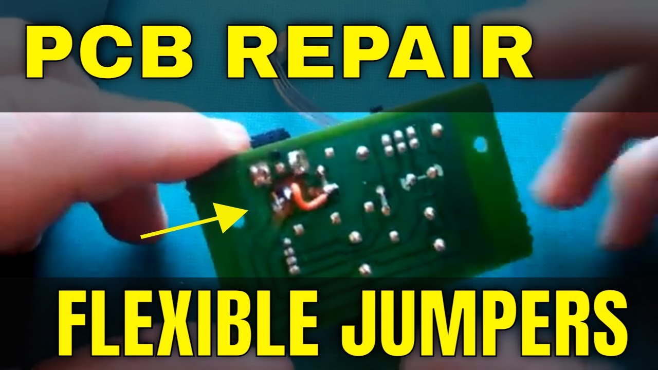 Using flexible jumper wires to repair broken circuit boards