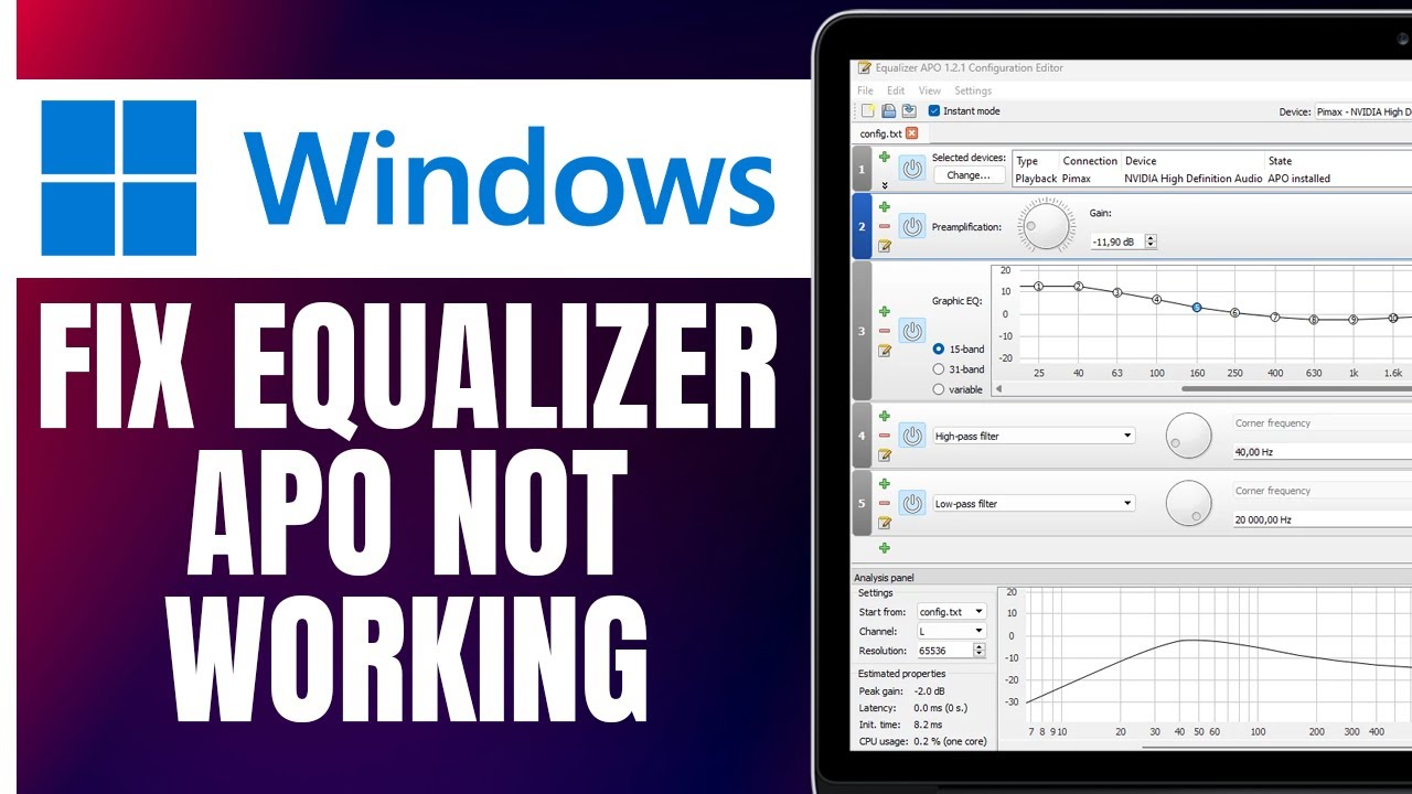 How to Fix Equalizer APO Not Working | Repair Equalizer APO Glitch