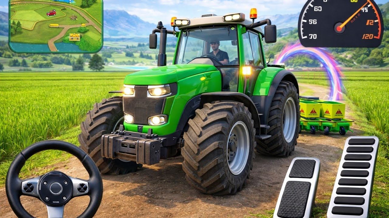 Real Tractor Driving Games 21 - Android GamePlay