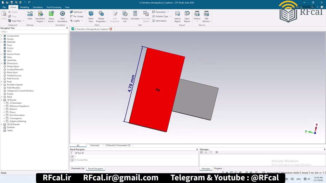 Transition Waveguide to Coplaner (CPW) number4