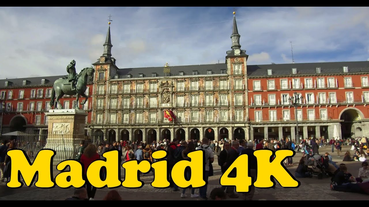 Walk around Madrid Spain. [4K] Calle Mayor - Plaza Cibeles - Casa Árabe.