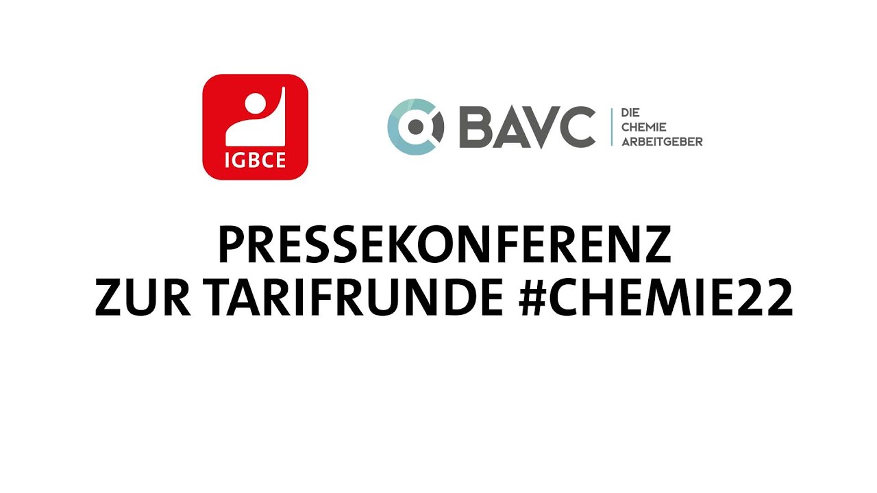 Pressekonferenz zur Tarifrunde Chemie 2022 von der 3. Bundesrunde in Wiesbaden