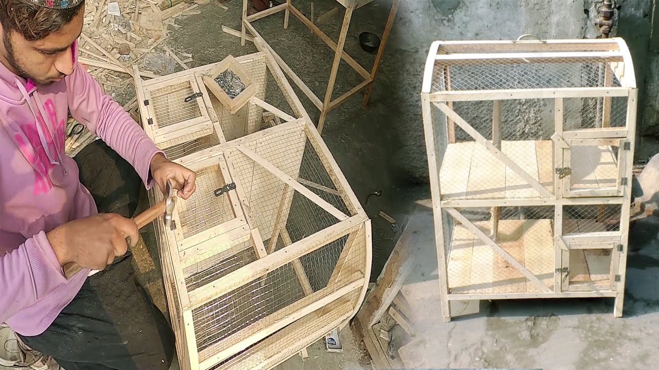 How to make Easy Wooden Cage | How to Build a Cheap Pigeon loft