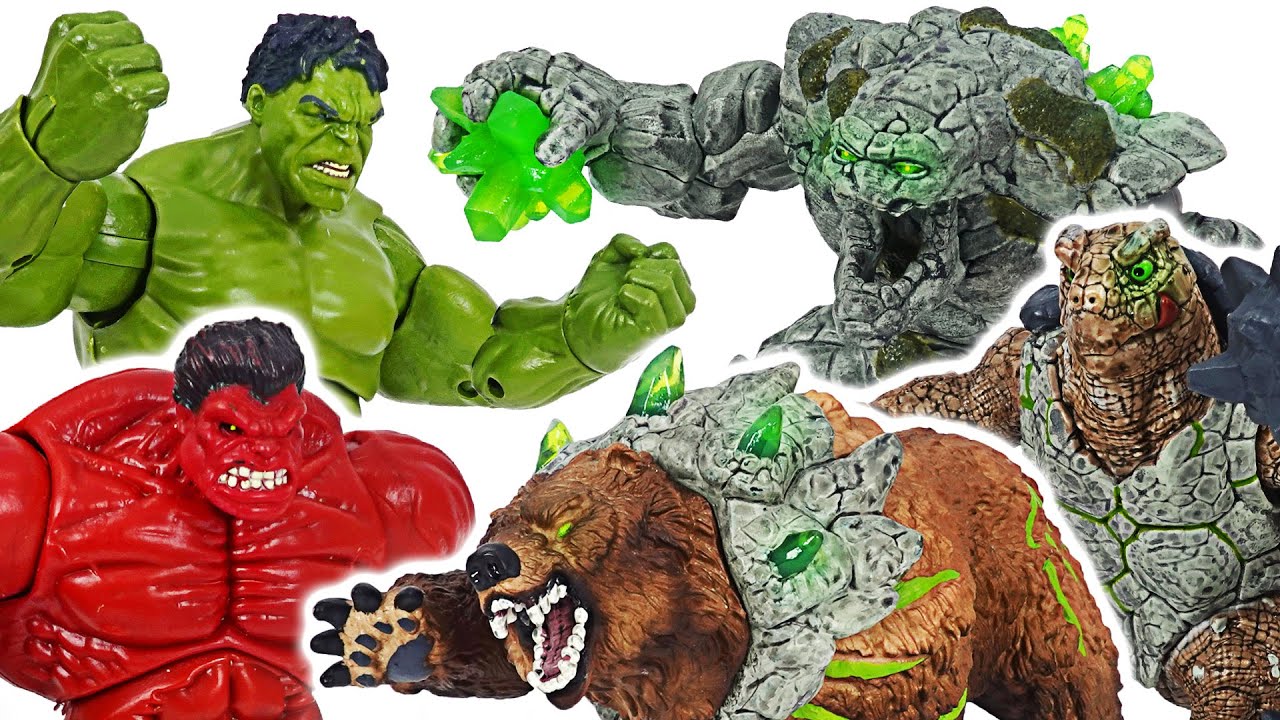 アベンジャーズレッドハルクVSエルドラドールストーンゴーレム、ケイブベア! | ドゥドゥポップトイ