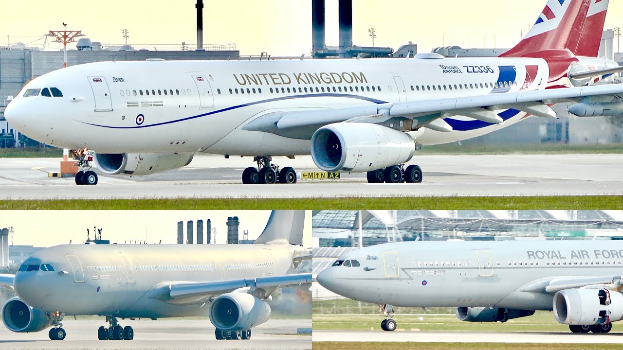 RARE! 3X RAF Royal Air Force A330MRTT KC2 Voyagers at Munich Airport!