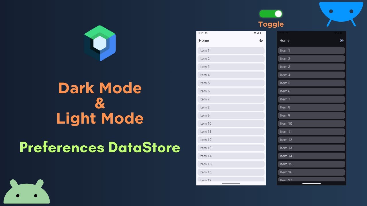 Dark-Light Mode Toggle with Preferences DataStore | Jetpack Compose | Code-Along