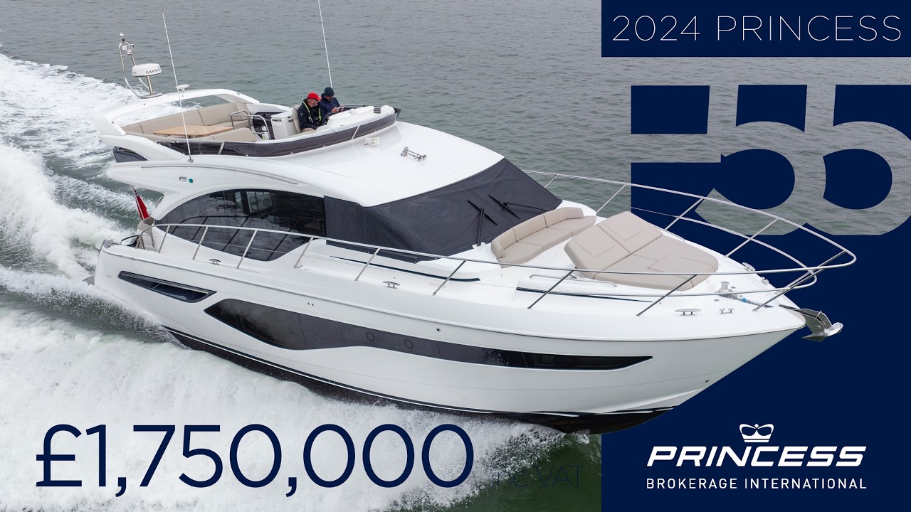 2024 Princess F55 'Tricky III' FOR SALE NOW in Lymington, UK