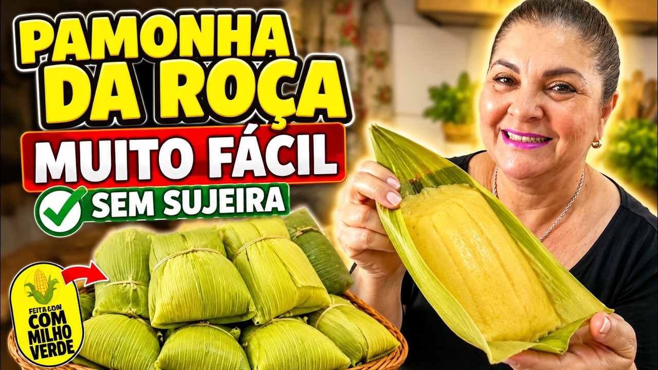 COMO FAZER PAMONHA DA ROÇA DE UM JEITO FÁCIL NA SUA CASA #PAMONHA