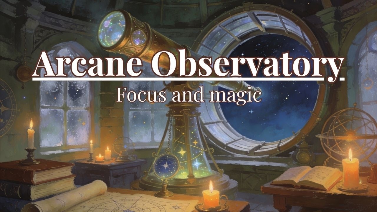 Arcane Observatory 🌌 Calm Fantasy Music for Focus & Study | 90 Minutes