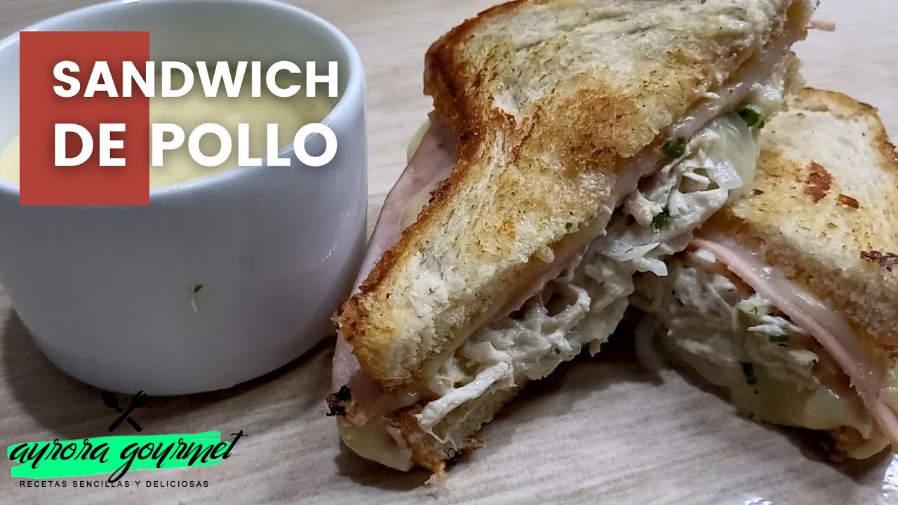 SANDWICH DE POLLO  CON CREMA DE LECHE