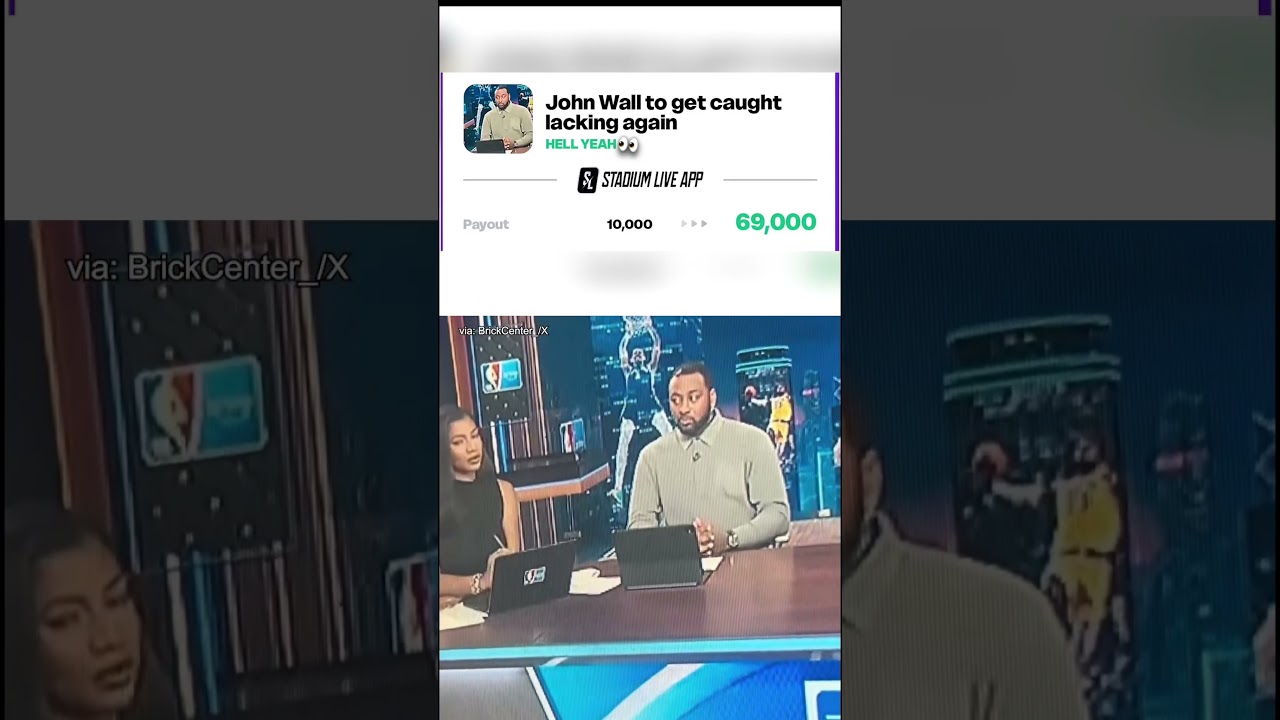 John Wall got caught staring at Taylor Rooks💀 