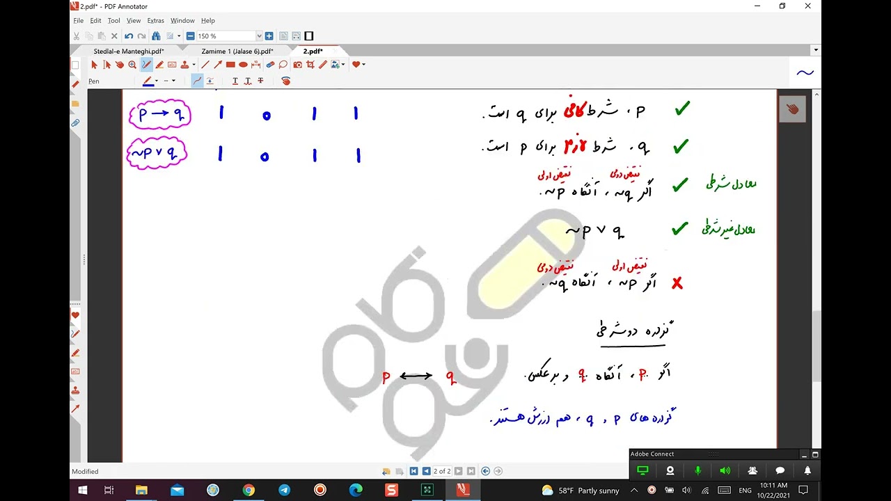 حل یک تست از بخش «منطقی» استعداد تحصیلی کنکور دکتری - شماره ۳
