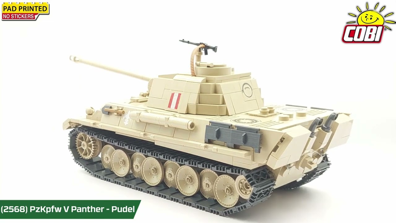 COBI-2568 PzKpfw V Panther Pudel brick tank model kit