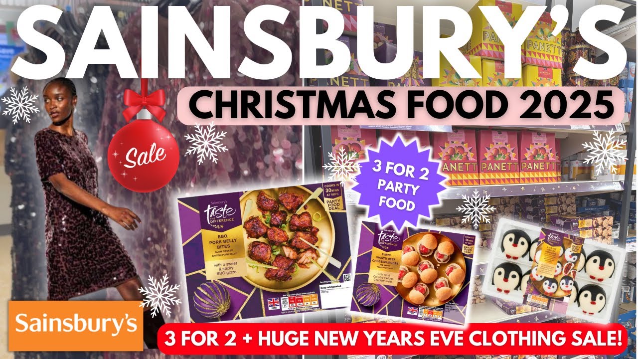 Рождественские продукты Sainsbury’s 2025 | 3 по цене 2: еда для вечеринки + ОГРОМНАЯ праздничная ...