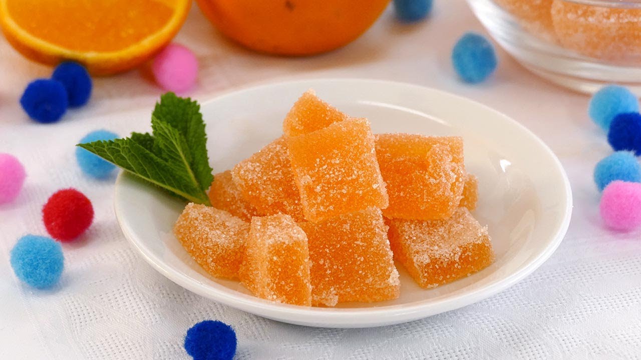 GOLOSINAS caseras ¡con ZUMO DE NARANJA! 🍊 Perfecto para hacer con los NIÑOS en casa - Cocinatis