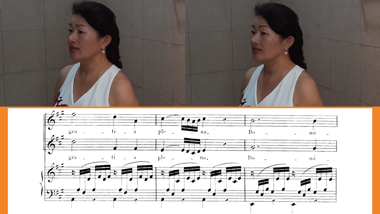脳トレ＆癒し　ハーモニーセラピー⑭　Ave Maria   [ C.Saint Saëns ]  2 voices 　 アヴェ　マリア　女声2部