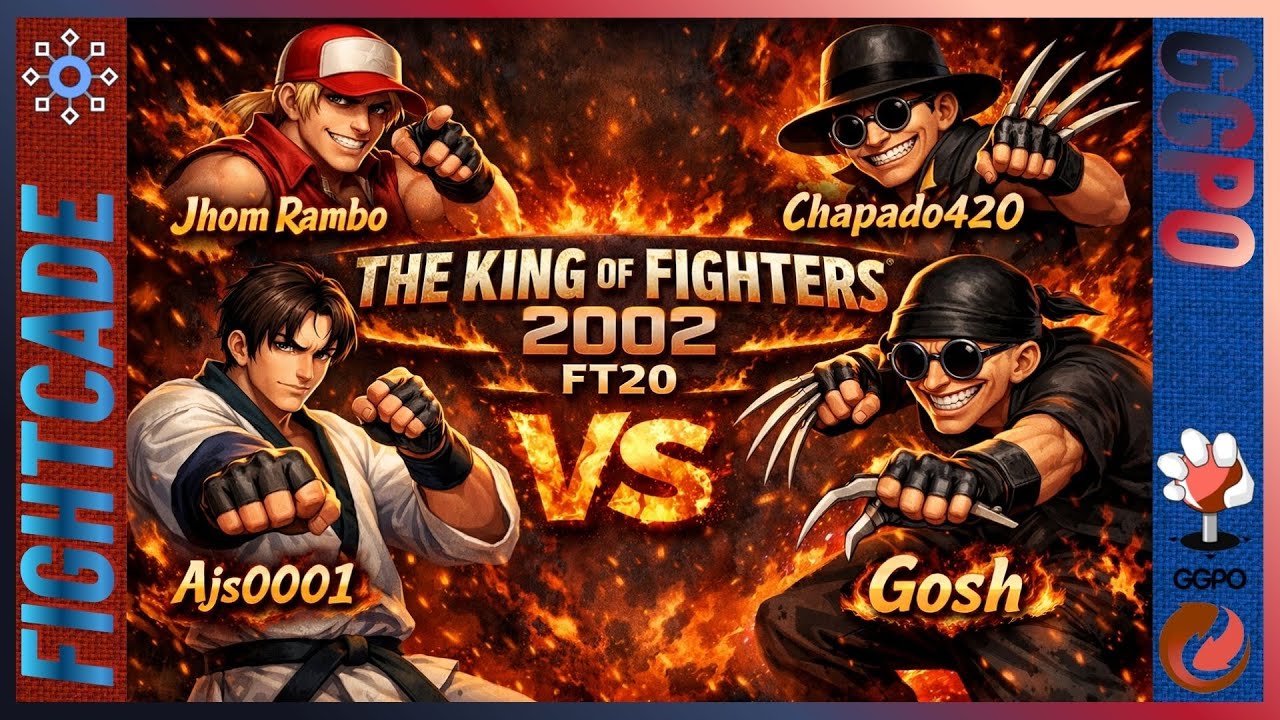 FT20 KOF 2002 - Gosh VS Ajs0001 - Jhom Rambo VS Chapado420 + Arena Kof GGPO/FIGHTCADE #kof2002 #kof