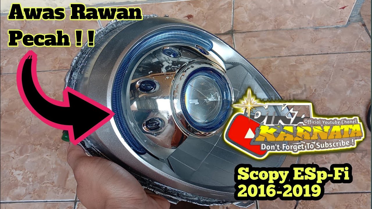 🔴TUTORIAL CARA MEMBUKA MIKA LAMPU SCOOPY 2016🔴||Dika Karnata