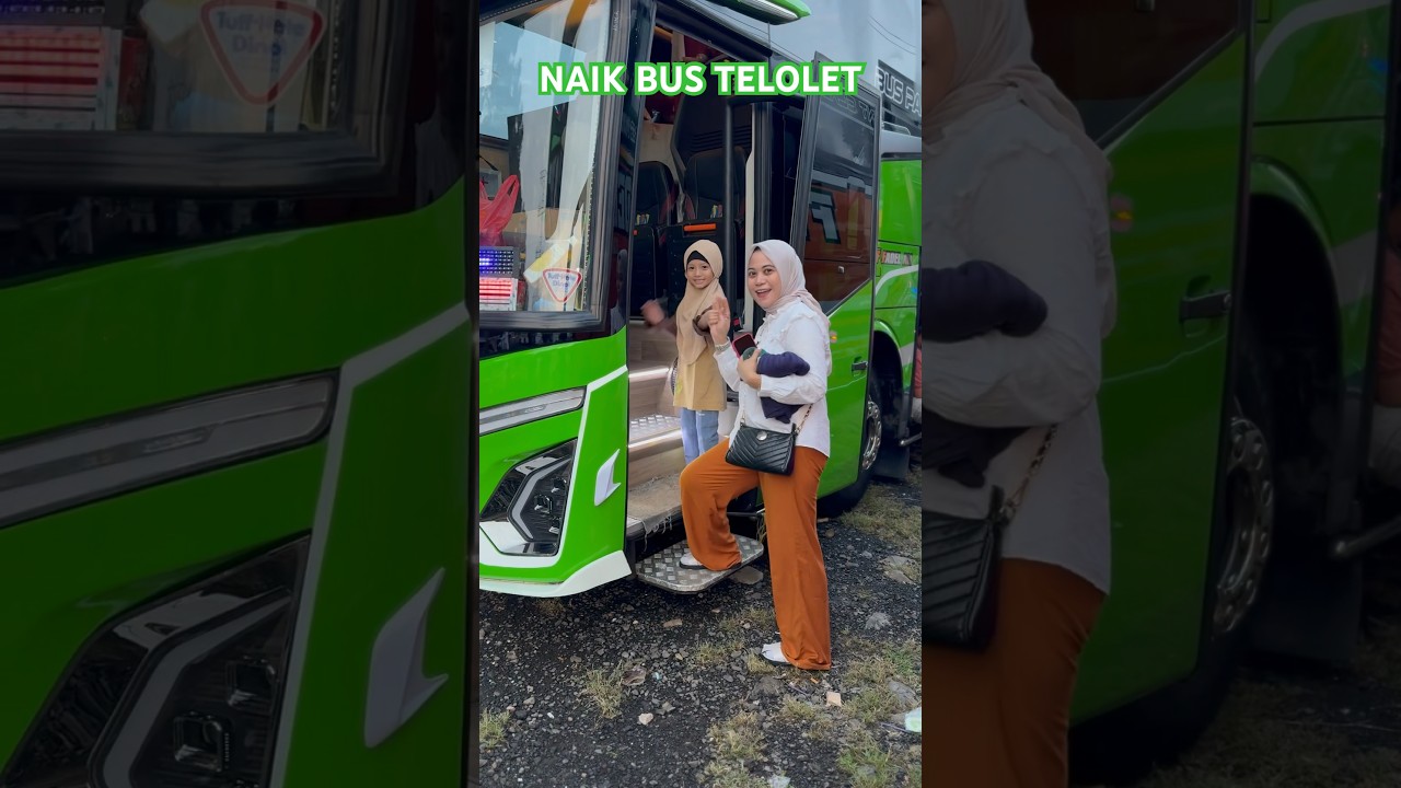 Kaka Naik Bus Telolet Hijau #busmania #telolet #bustayo #bus #basuri #jetbus5 #maudi #asyrof
