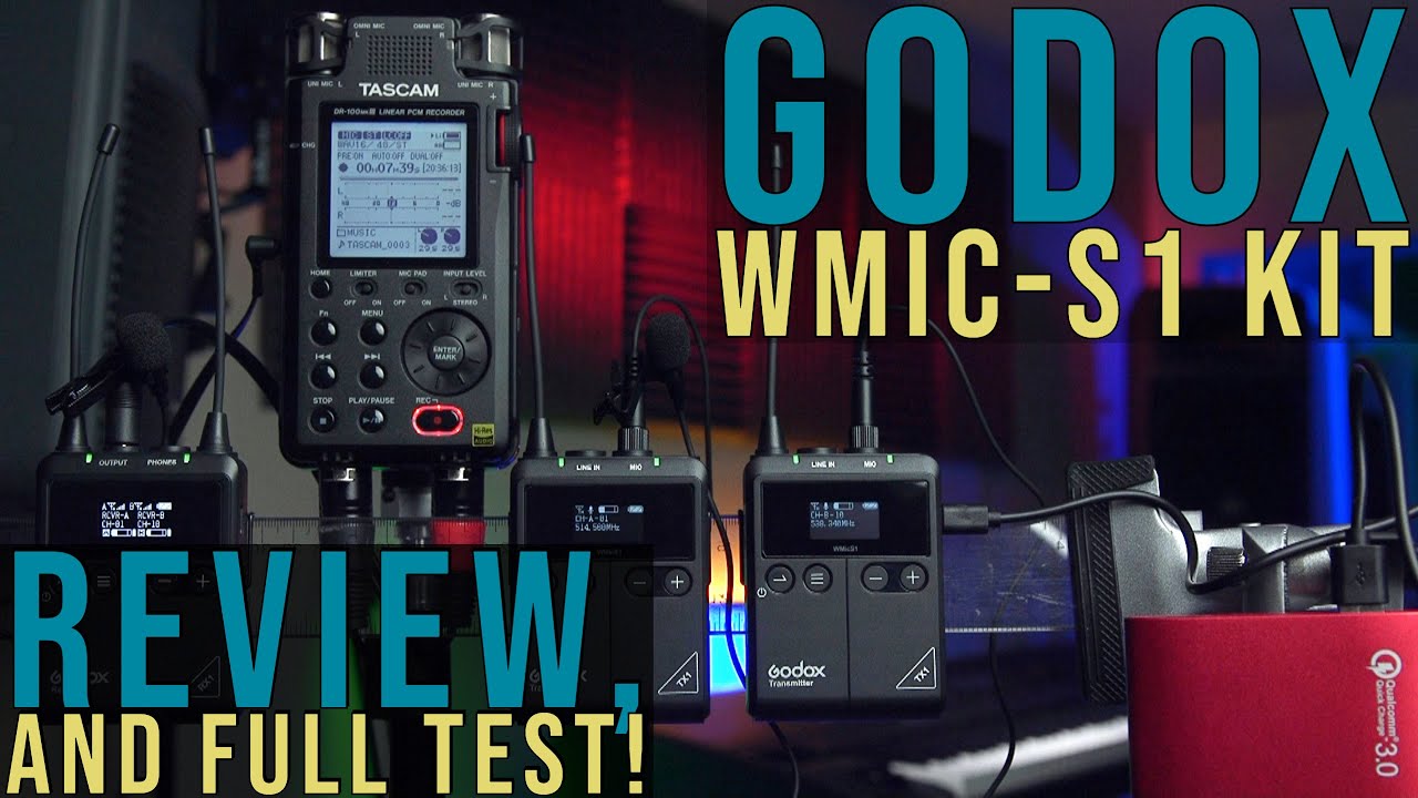GODOX WMicS1 kit2 UHF Wireless Microphone Review + Manual and FULL TEST!