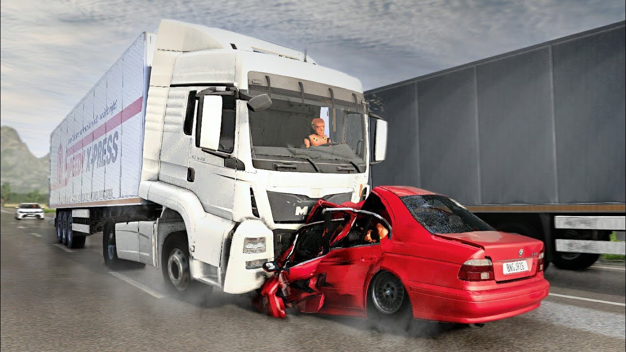 Realistic Freeway Crashes #04 | BeamNG.drive