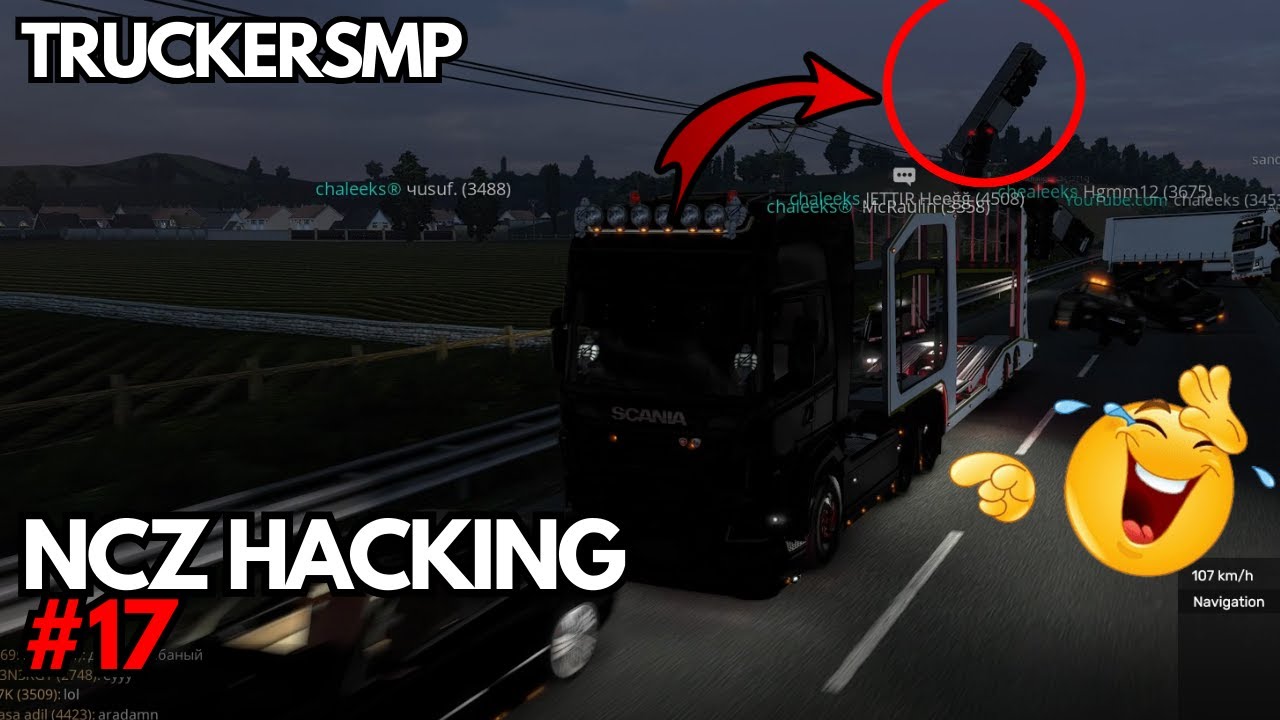 ETS2 MULTIPLAYER NCZ HACKING #17 | CHAOS ON CD ROAD