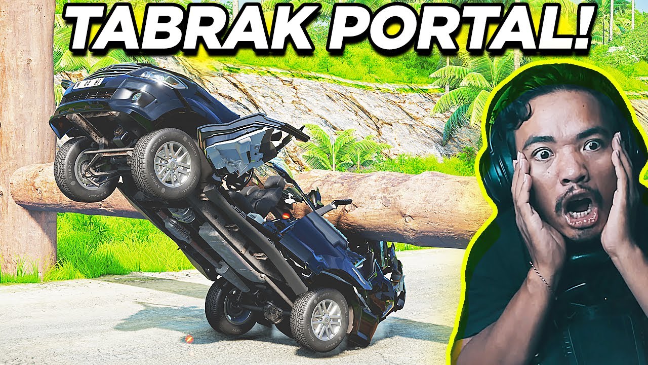 Pajero Fortuner Ringsek Nabrak Portal - BeamNG Drive?! 💥🚗