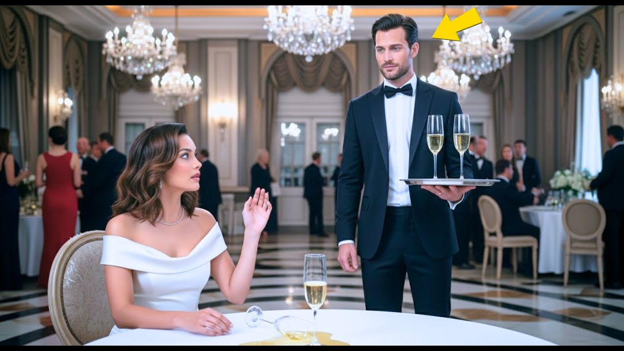 She Mistook a Billionaire Heir for the Waiter Serving Champagne—But That Mistake Changed Everything…