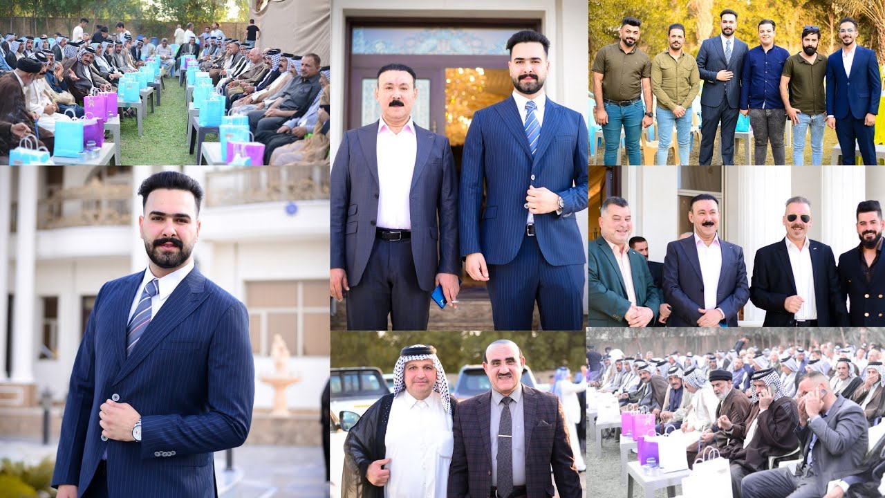 مشيه خطوبة عبد الله نجل الفريق عبد الخالق الحمزاوي بحضور جميع سادات ومشايخ ووجهاء مدينة الديوانية