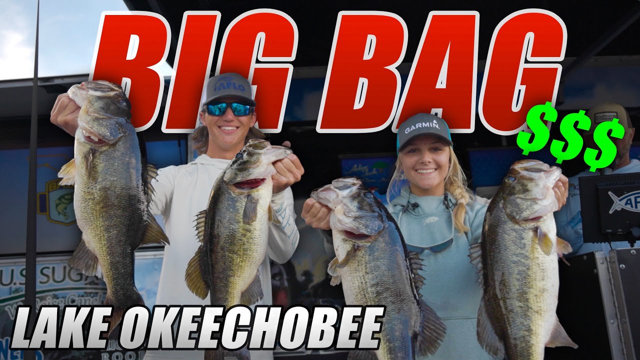 Our BIGGEST Tournament Bag EVER! - Florida Bass Nation High School Lake Okeechobee