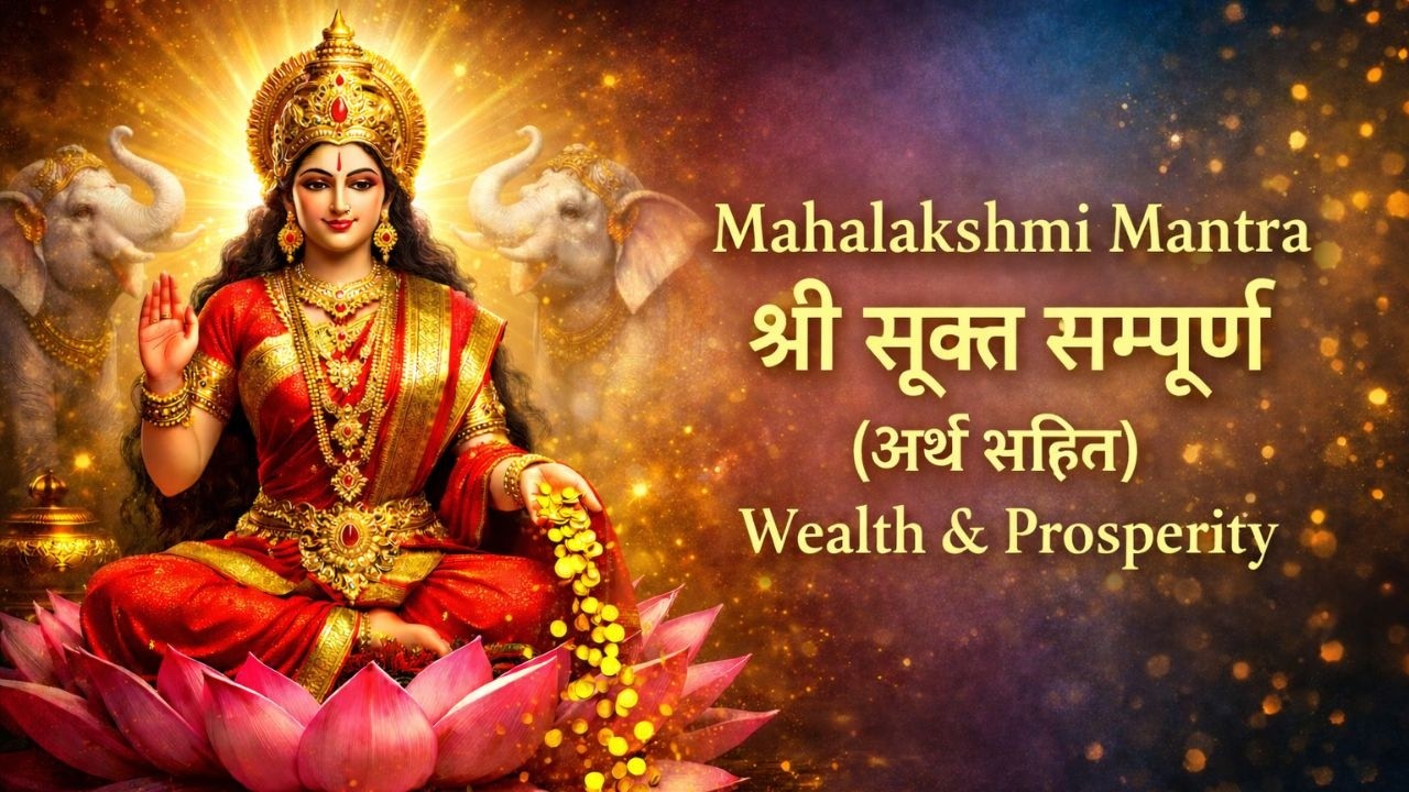 Mahalakshmi Mantra | श्री सूक्त सम्पूर्ण अर्थ सहित | Wealth & Prosperity Mantra #spirituality