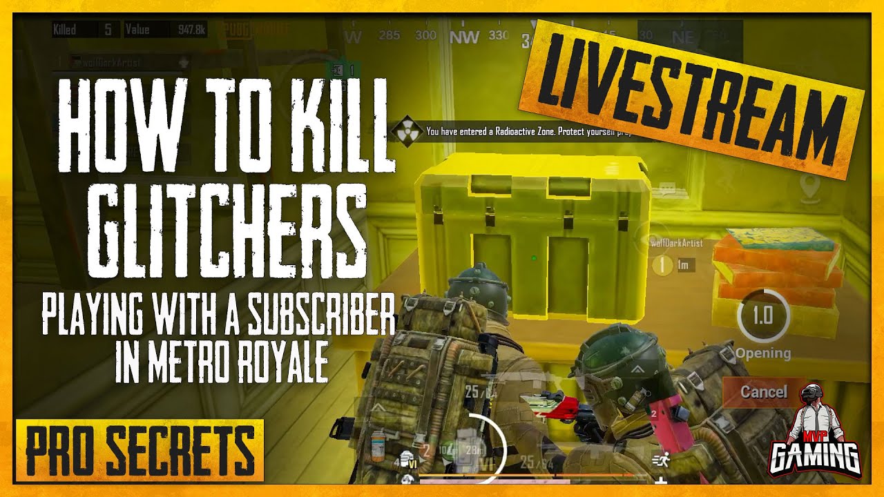 How To Kill Enemies in the Glitch - LIVESTREAM Radiation Zone Metro Royale PUBG Mobile + Giveaway