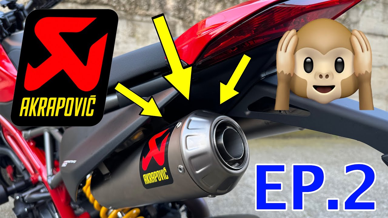 Finalmente monto l'AKRAPOVIC sulla DUCATI 🐷 || Modifichiamo l'Hypermotard EP. 2