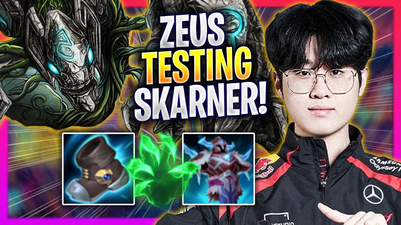 ZEUS TESTING SKARNER TOP IN KOREA SOLOQ! - T1 Zeus Plays Skarner TOP vs Shen! | Season 2024